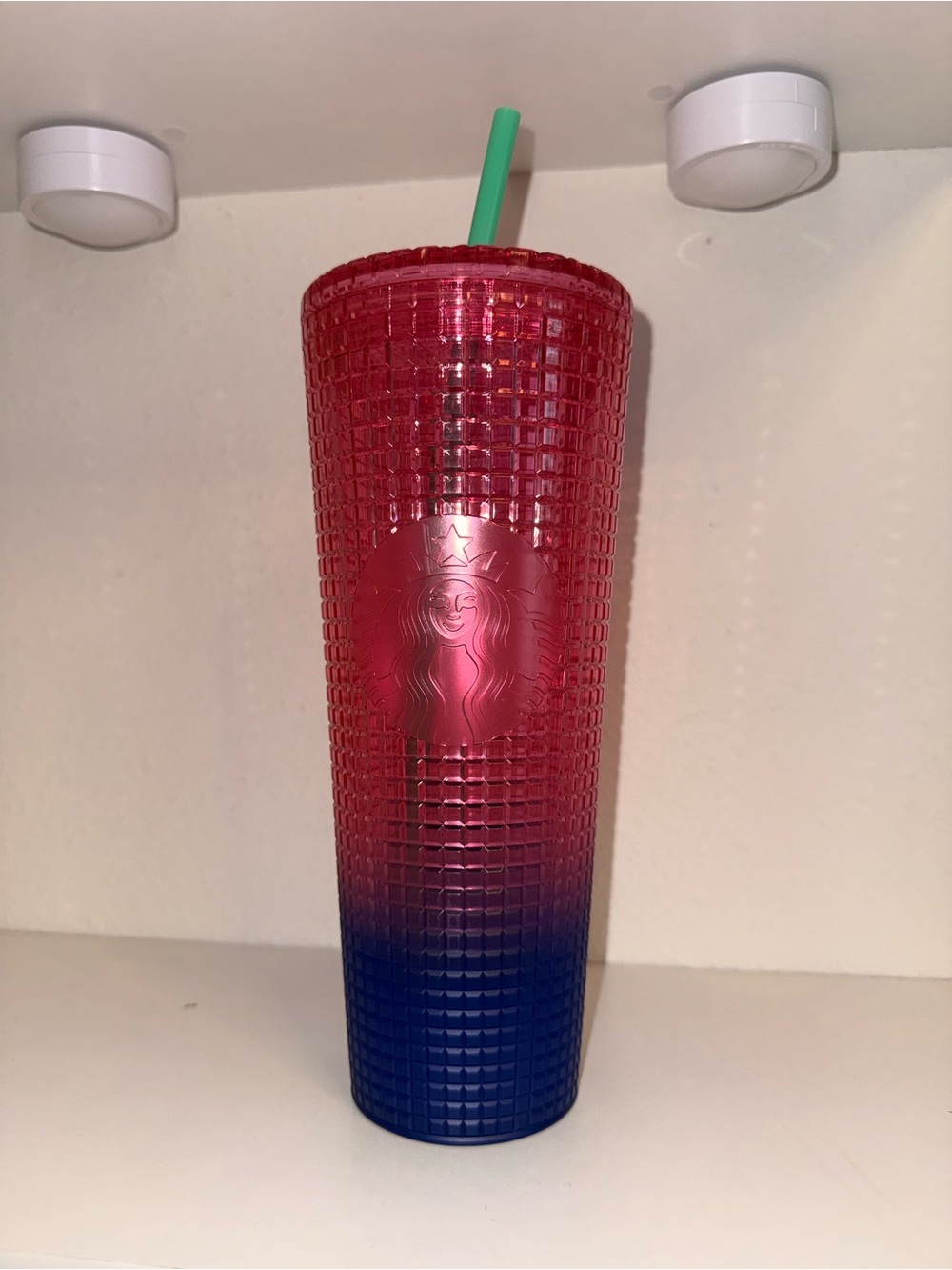 Pink and Blue Ombre Starbucks Cold Cup 24 oz